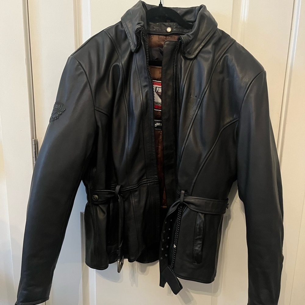 AUTHENTIC vintage FirstGear leather biker jacket